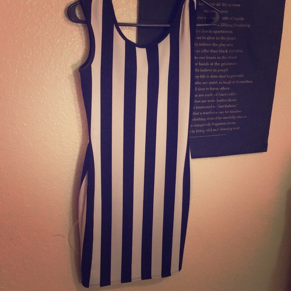 Striped mini dress